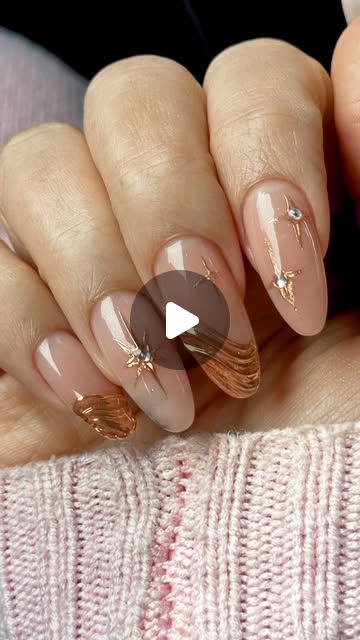 Pink gold nails — foil and gel by Sierra Earl