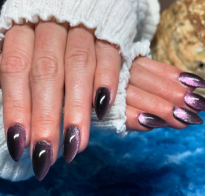 Chrome and foil gel nail art by Sierra Earl — Nails by the Sie, Conway Washington